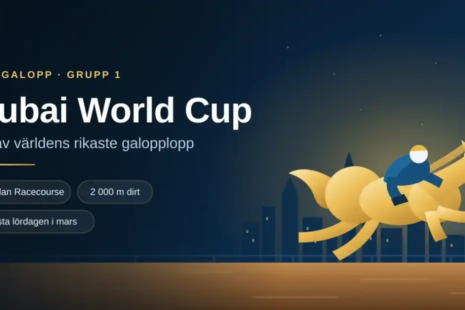 Dubai World Cup – ett av världens rikaste galopplopp