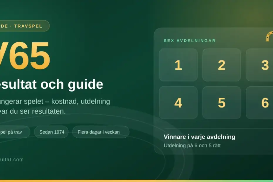 V65 – resultat och guide