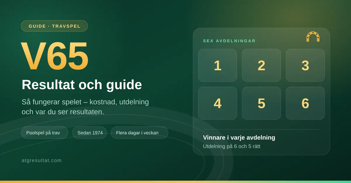 V65 – resultat och guide
